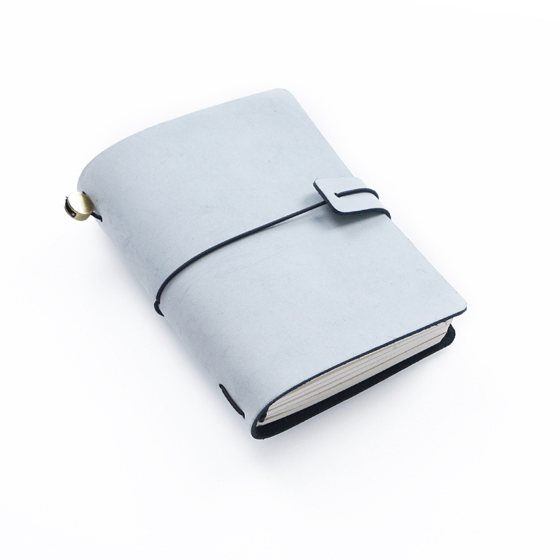 Vintage kožený zápisník z rastlinným spracovaním kože, štýl Traveler’s Notebook, ručne vyrobený, s voľnými listami