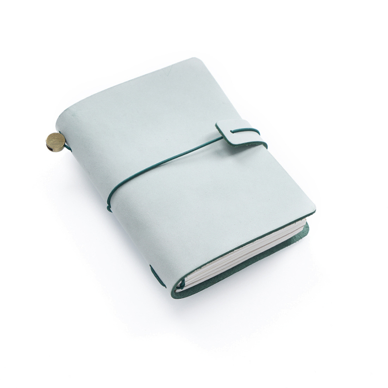 Vintage kožený zápisník z rastlinným spracovaním kože, štýl Traveler’s Notebook, ručne vyrobený, s voľnými listami
