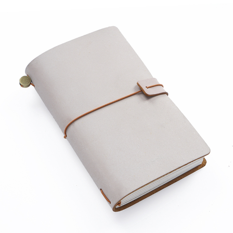 Vintage kožený zápisník z rastlinným spracovaním kože, štýl Traveler’s Notebook, ručne vyrobený, s voľnými listami