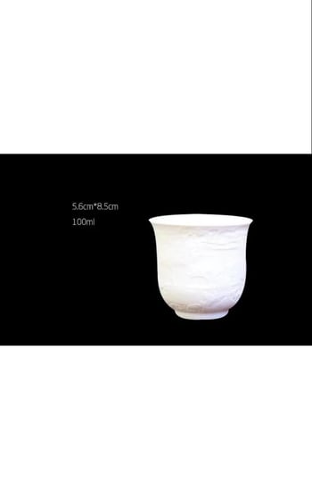 Biely porcelánový hrnček s motívom rieky Čching-ming, keramická čajová súprava Kung Fu, šálka čaju v čínskom štýle na osobné domáce použitie.