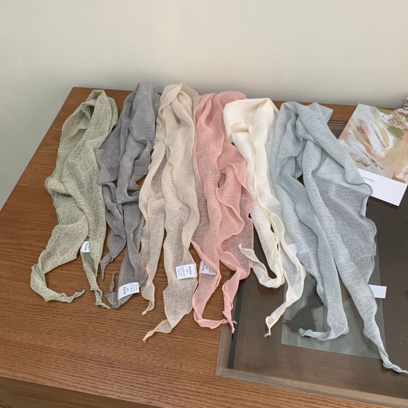Francuski stil lagani jednobojni šal za kosu, za glavu i vrat
