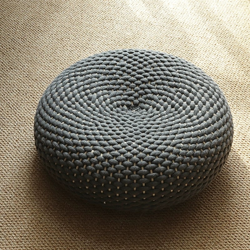 Ručne tkaný vankúš z bavlneného šnúr, tatami štýl, pre výklenkové okno, balkón a podlaha