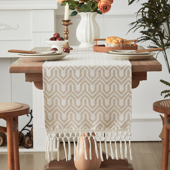Nový čínskeho štýlu jacquard geometrický behúň na jedálenský stôl; prachotesné kryty na konferenčný stolík, botník a televízor