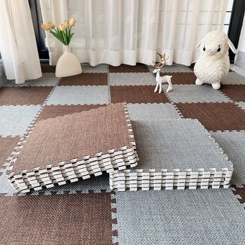 Penový tatami koberec s imitáciou sisálu, na domáce použitie, možné narezať na mieru, vhodný na spanie