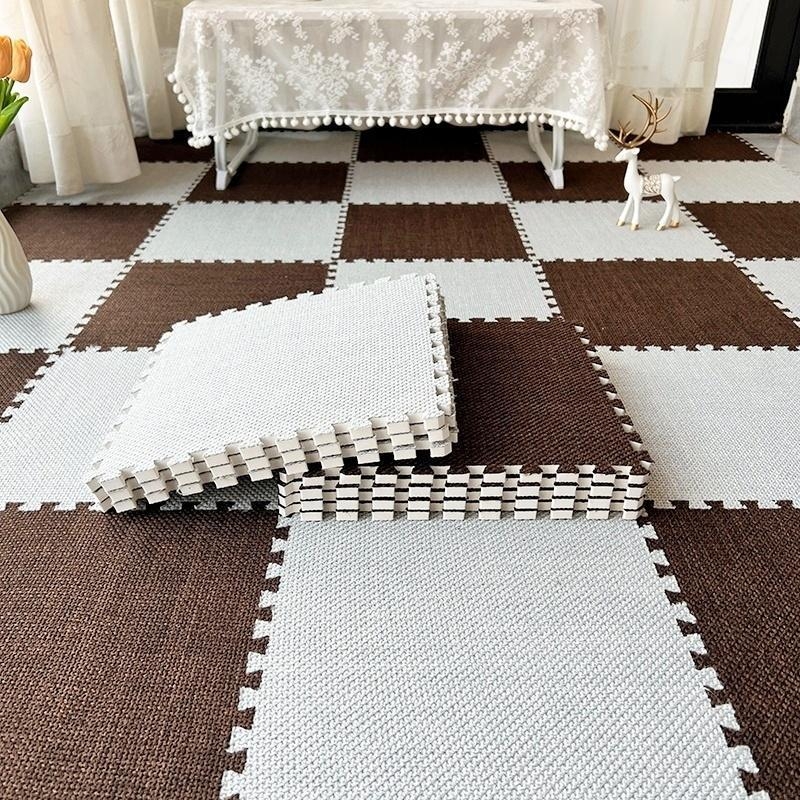 Penový tatami koberec s imitáciou sisálu, na domáce použitie, možné narezať na mieru, vhodný na spanie