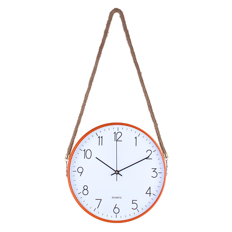 Nordický nástenný hodiny s lanovým popruhom, moderný minimalistický dizajn pre obývačku a spálňu, LED displej