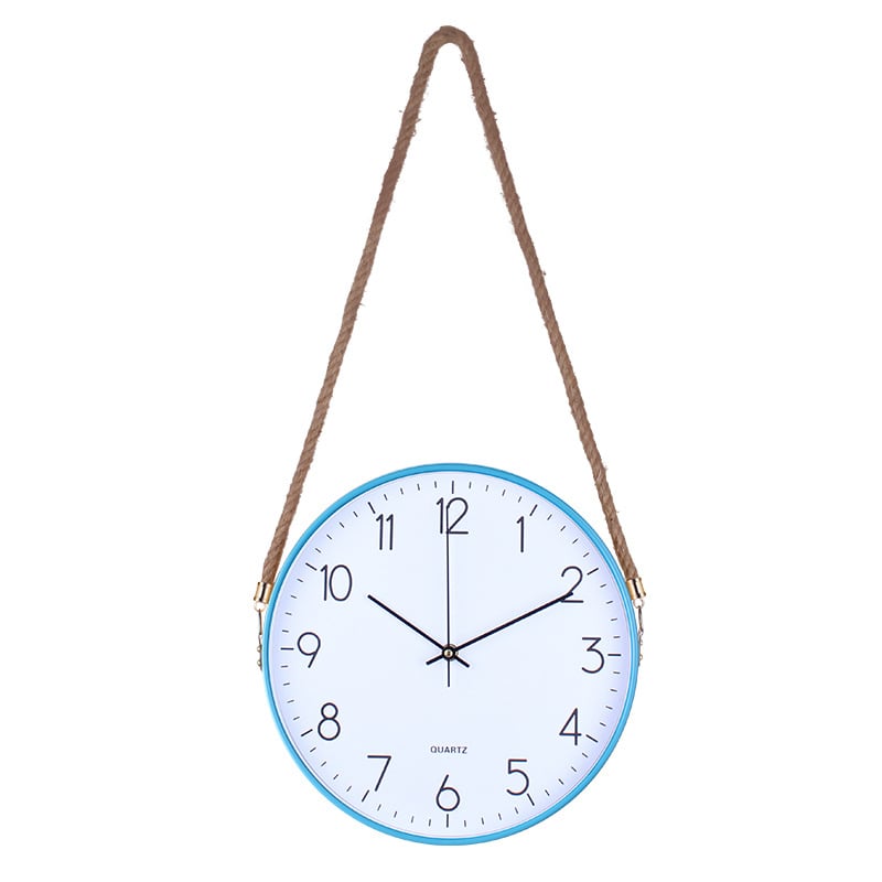 Nordický nástenný hodiny s lanovým popruhom, moderný minimalistický dizajn pre obývačku a spálňu, LED displej