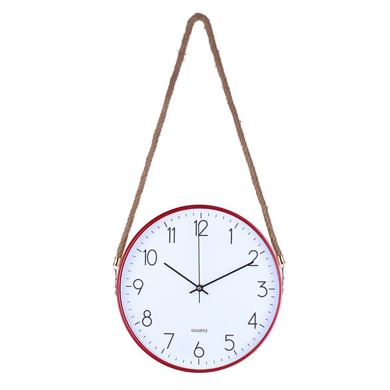 Nordický nástenný hodiny s lanovým popruhom, moderný minimalistický dizajn pre obývačku a spálňu, LED displej