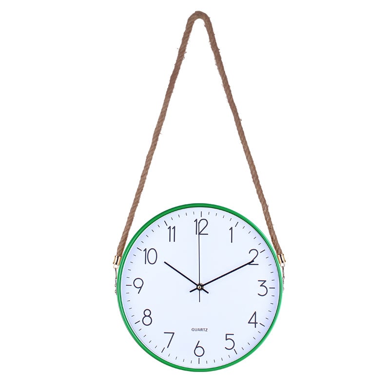 Nordický nástenný hodiny s lanovým popruhom, moderný minimalistický dizajn pre obývačku a spálňu, LED displej