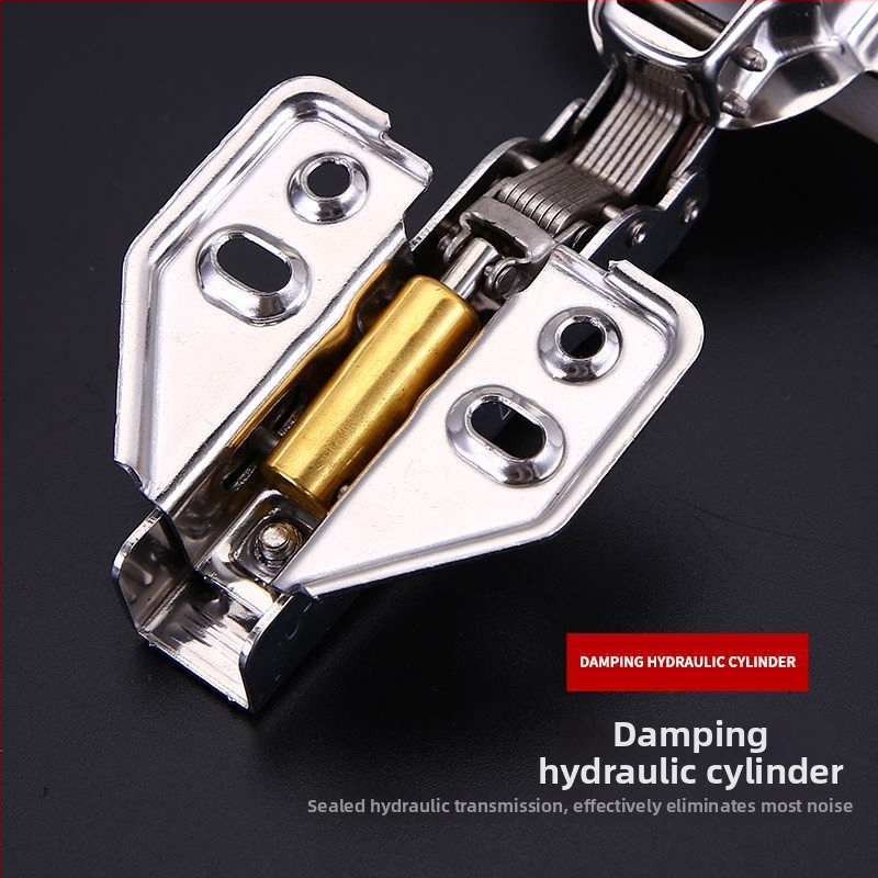 Pánt z nehrdzavejúcej ocele 304 s hydraulickým tlmením pre dvierka skrinky a šatníka, s pružinou, hrúbka rúry 2.0