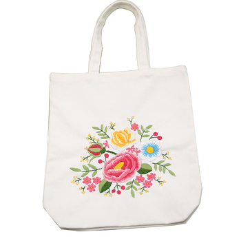 Sada na vyšívanie Lu Embroidery pre kabelku – DIY materiálová sada na vyšívanie na plátnu, kreatívny darček pre páry a študentov