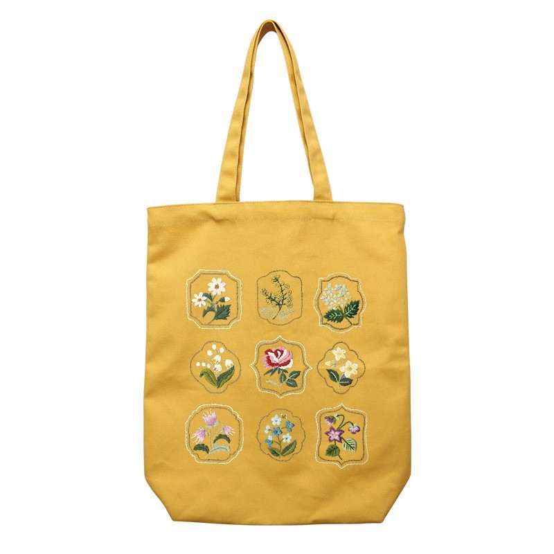 Sada na vyšívanie Lu Embroidery pre kabelku – DIY materiálová sada na vyšívanie na plátnu, kreatívny darček pre páry a študentov