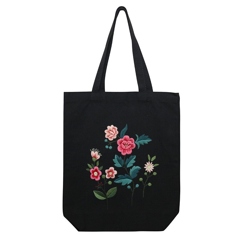 Sada na vyšívanie Lu Embroidery pre kabelku – DIY materiálová sada na vyšívanie na plátnu, kreatívny darček pre páry a študentov