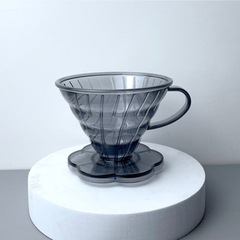 Veľký kužeľovitý filter na ručné varenie kávy, priehľadný V60 filter, malé rozmery, závitový filter na kávu