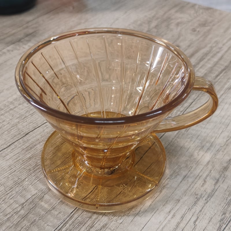 Veľký kužeľovitý filter na ručné varenie kávy, priehľadný V60 filter, malé rozmery, závitový filter na kávu