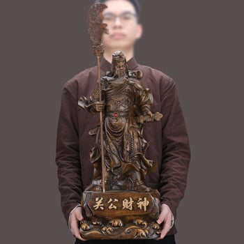 Veľká socha Guan Yu, Boh bohatstva, stojaca socha z živice pre domáce a podnikové uctievanie