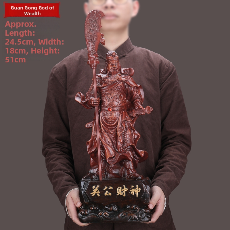Veľká socha Guan Yu, Boh bohatstva, stojaca socha z živice pre domáce a podnikové uctievanie
