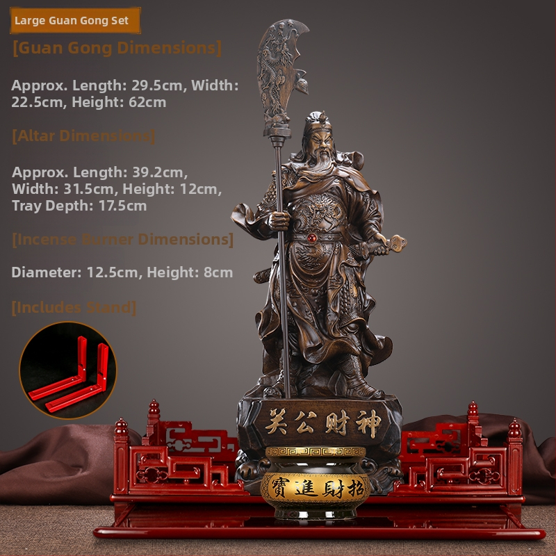 Veľká socha Guan Yu, Boh bohatstva, stojaca socha z živice pre domáce a podnikové uctievanie