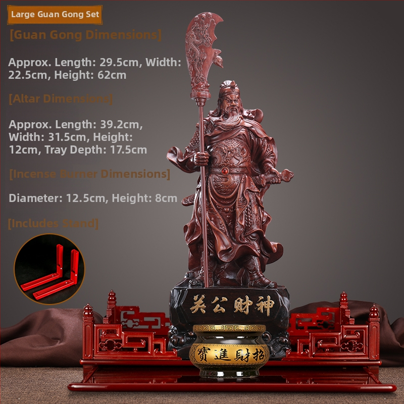 Veľká socha Guan Yu, Boh bohatstva, stojaca socha z živice pre domáce a podnikové uctievanie