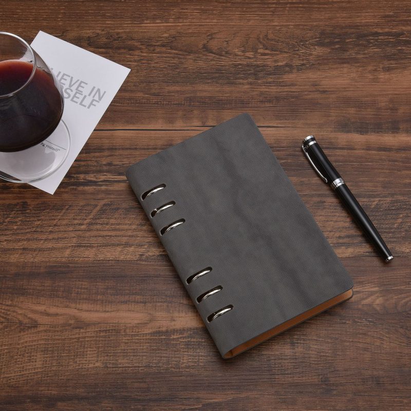 Spirálový zošit s kraftovým papierom, pre strednú školu, hrubší, minimalistický kancelársky štýl
