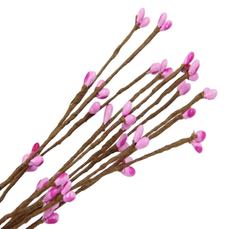 Materiál na tkanie umelej girlandy z ratanu, pevný prút, umelá rastlina, DIY girlanda 40 cm s malými bobuľkami