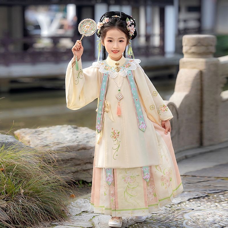 Hanfu haljina za djevojčice – proljeće i jesen 2026, eterična princeska haljina u tradicionalnom kineskom stilu za nastupe
