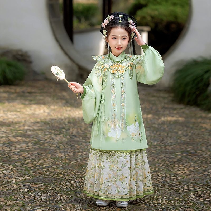 Hanfu haljina za djevojčice – proljeće i jesen 2026, eterična princeska haljina u tradicionalnom kineskom stilu za nastupe