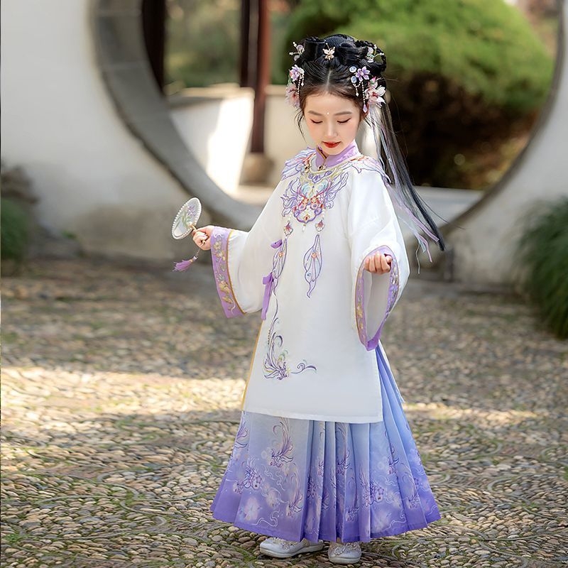 Hanfu haljina za djevojčice – proljeće i jesen 2026, eterična princeska haljina u tradicionalnom kineskom stilu za nastupe