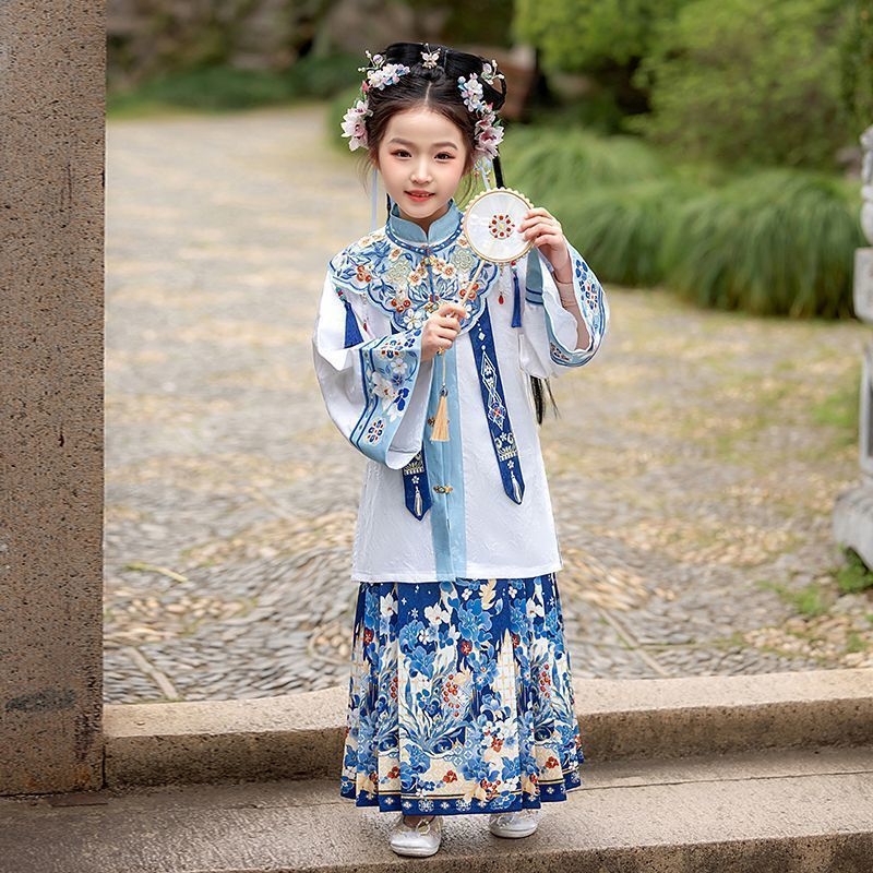 Hanfu haljina za djevojčice – proljeće i jesen 2026, eterična princeska haljina u tradicionalnom kineskom stilu za nastupe
