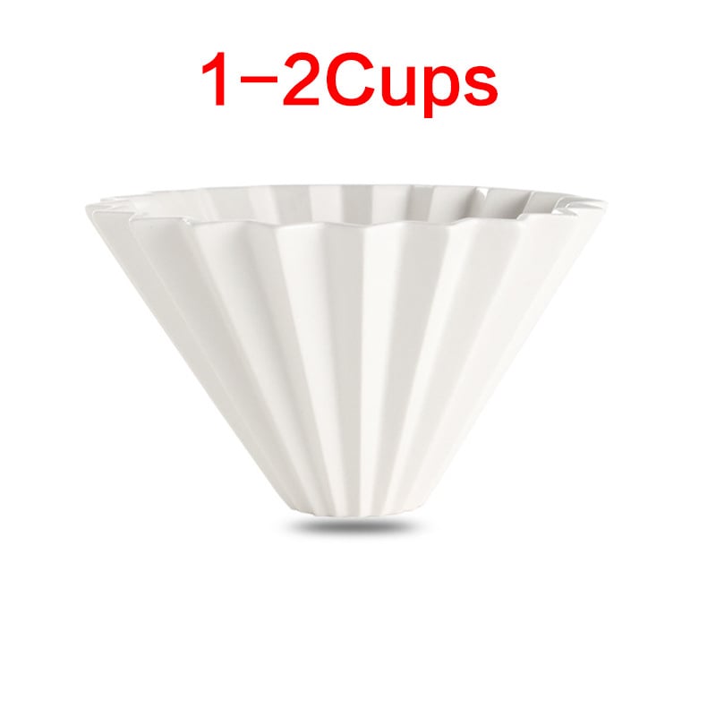 Porcelánový kávový filter pohár Origami štýlu pre kvapkanú prípravu