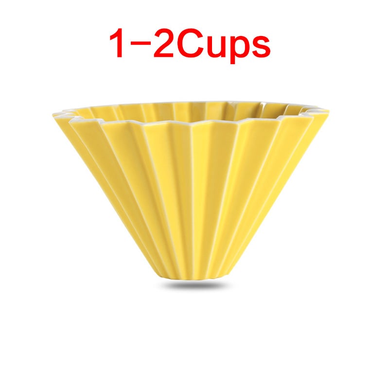 Porcelánový kávový filter pohár Origami štýlu pre kvapkanú prípravu