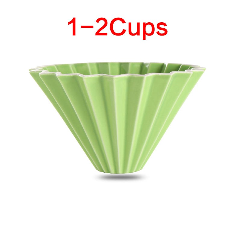 Porcelánový kávový filter pohár Origami štýlu pre kvapkanú prípravu