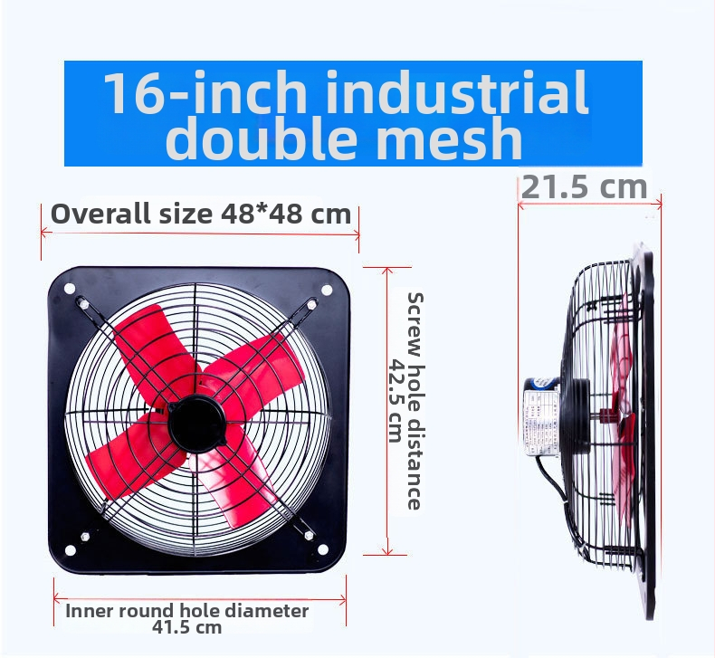 Výfukový ventilátor do kuchyne a kúpeľne, oknový typ, výkonný priemyselný ventilátor, 12 palcov