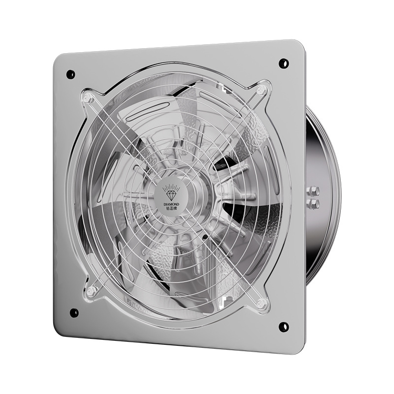 Diamond Brand Výkonný nerezový kuchynský výfukový ventilátor, tichá domáca priemyselná ventilácia