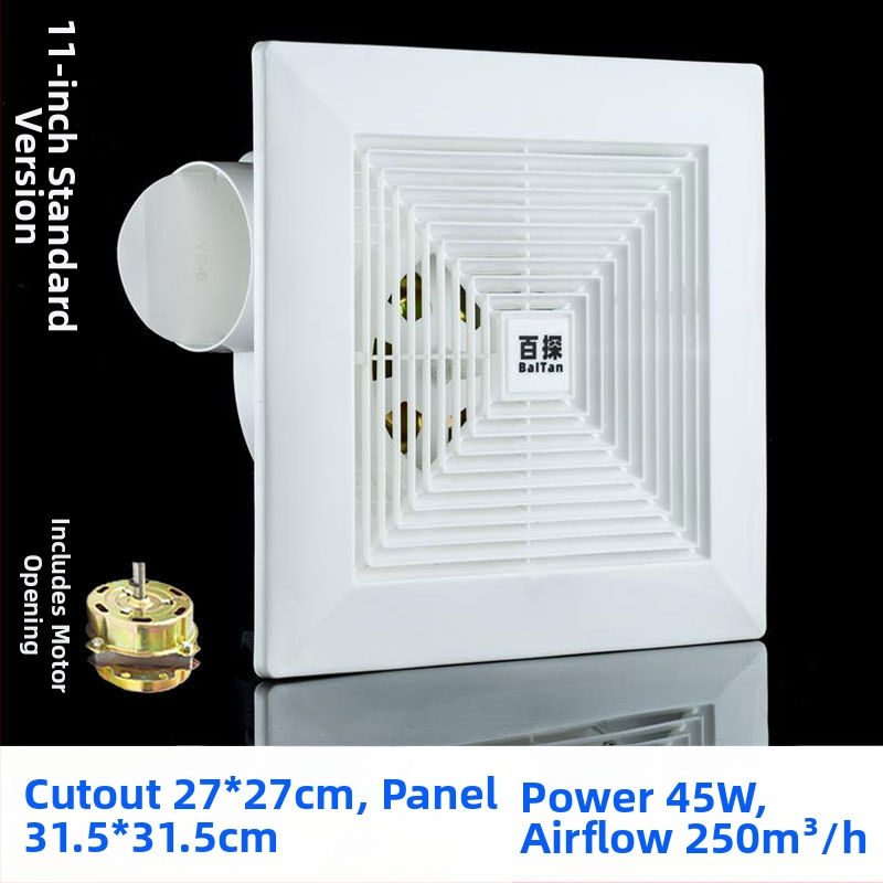 Stropný výfukový ventilátor do kúpeľne, výkonný odsávač vzduchu pre strop zo sadrokartónu