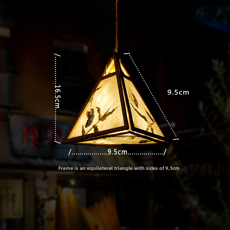 Antický štýl papierový lampión s kvetmi a trávou – DIY súprava na výrobu lampiónu