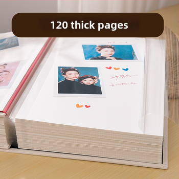 Textilný fotoalbum s vyšívaním, DIY album s obalom z textilu, laminované fotoalbum pre rodinu a pár – kreatívny darček k festivalu Qixi