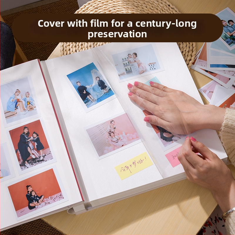 Textilný fotoalbum s vyšívaním, DIY album s obalom z textilu, laminované fotoalbum pre rodinu a pár – kreatívny darček k festivalu Qixi