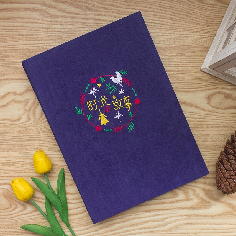 Textilný fotoalbum s vyšívaním, DIY album s obalom z textilu, laminované fotoalbum pre rodinu a pár – kreatívny darček k festivalu Qixi
