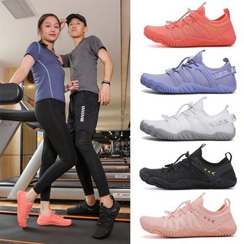 Beltéri fitneszcipő csillapító talppal, alacsony sarkú (1–3 cm), uniszex, jóga és aerobik, általános edzéshez; felső része pamutból, talp természetes gumiból