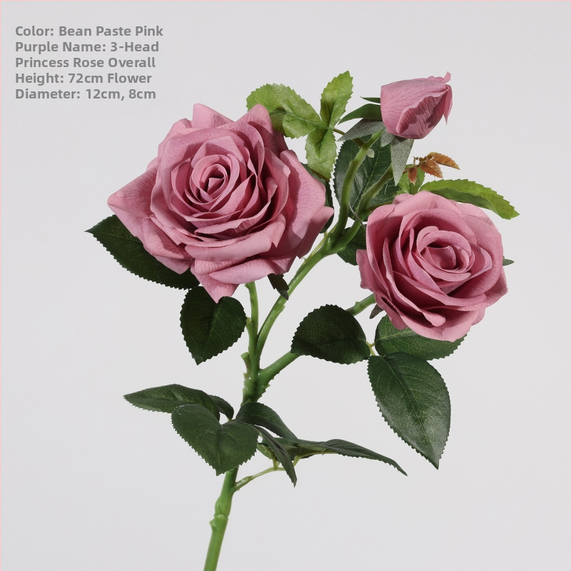 Umelá ruža Imperial Concubine Rose – hodvábna ruža s jemnou textúrou pre domáce dekorácie, svadby a hotely