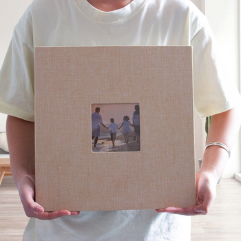 Tokugawa fotoalbum potiahnutý textíliou, 18 palcový, DIY samolepiaci