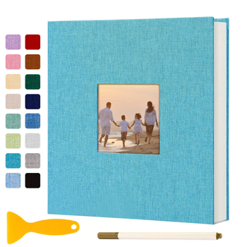 Tokugawa fotoalbum potiahnutý textíliou, 18 palcový, DIY samolepiaci