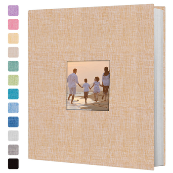 Tokugawa fotoalbum potiahnutý textíliou, 18 palcový, DIY samolepiaci