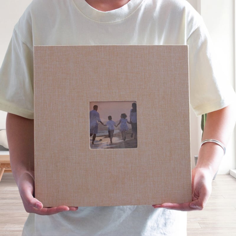 Tokugawa fotoalbum potiahnutý textíliou, 18 palcový, DIY samolepiaci
