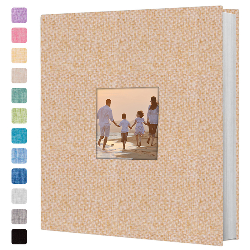 Tokugawa fotoalbum potiahnutý textíliou, 18 palcový, DIY samolepiaci