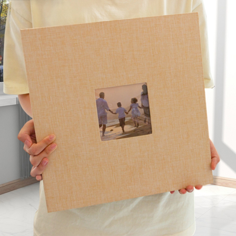 Tokugawa fotoalbum potiahnutý textíliou, 18 palcový, DIY samolepiaci