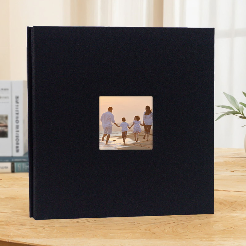 Tokugawa fotoalbum potiahnutý textíliou, 18 palcový, DIY samolepiaci
