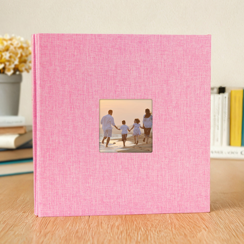 Tokugawa fotoalbum potiahnutý textíliou, 18 palcový, DIY samolepiaci