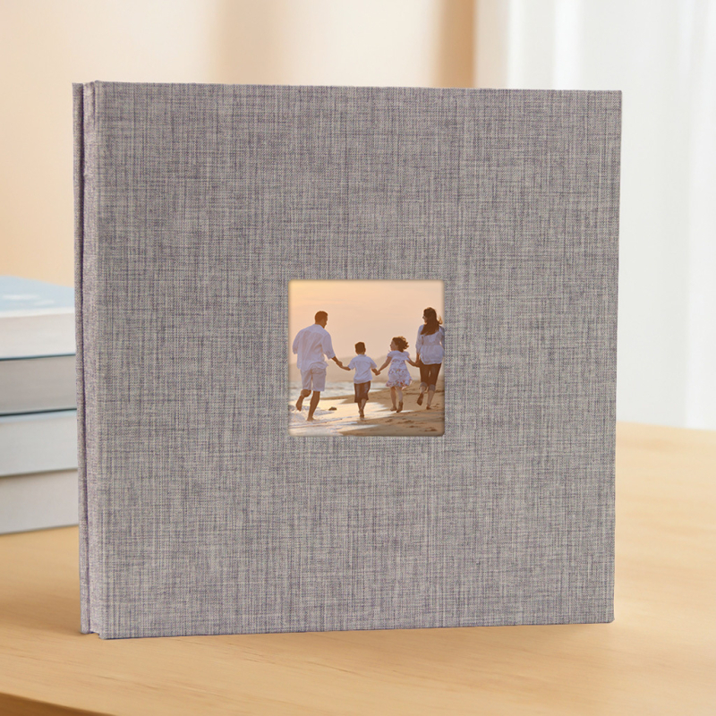 Tokugawa fotoalbum potiahnutý textíliou, 18 palcový, DIY samolepiaci